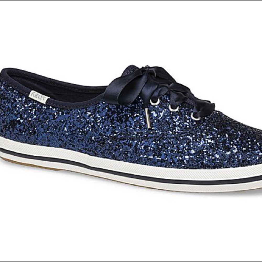Kate Spade glitter keds navy size 7